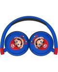 Dječje slušalice OTL Technologies - Super Mario, bežične, plave - 3t