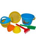 Dječji set za plažu Polesie Toys - Seal, 7 dijelova, asortiman - 3t