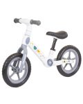 Dječji bicikl za ravnotežu Chipolino - Dino, bijeli i sivi - 1t