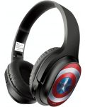 Dječje slušalice ERT Group - Captain America, bežične, crne - 1t