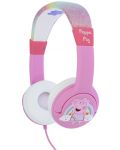 Dječje slušalice OTL Technologies - Peppa Pig Rainbow, ružičaste - 1t