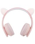 Dječje slušalice PowerLocus - P1 Ears, bežične, ružičaste - 3t