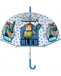 Dječji kišobran Coriex Minecraft - Bijelo i plavo - 1t