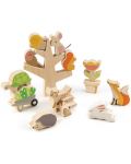 Dječja drvena igra ravnoteže Tender Leaf Toys - Prijatelji u vrtu - 1t