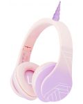 Dječje slušalice PowerLocus - P2 Unicorn, bežične, ružičaste - 1t