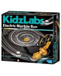 Set za igru 4M Kidz Labs - Električna staza za mramorne kuglice - 1t