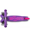 Dječji romobil Micro - Mini Deluxe LED, Purple Pink - 6t