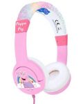 Dječje slušalice OTL Technologies - Peppa Pig Rainbow, ružičaste - 2t