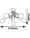 Dječji luster Rabalux - Linett 6340, E27, 5 x 40W, 35 х 20 cm, višebojan - 3t