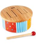 Dječji glazbeni instrument Bigjigs - Drveni bubanj - 1t