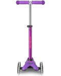 Dječji romobil Micro - Mini Deluxe LED, Purple Pink - 3t