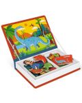 Dječja magnetska knjiga Janod - Dinosauri, 50 komada - 3t