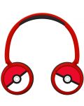 Dječje slušalice OTL Technologies - Pokemon Pokeball, crvene - 2t