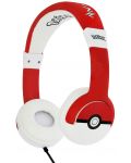 Dječje slušalice OTL Technologies - Pokemon Pokeball, crvene - 2t