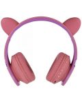 Dječje slušalice PowerLocus - P1 Smurf, bežične, roze - 4t