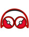 Dječje slušalice OTL Technologies - Pokemon Pokeball, crvene - 4t