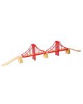 Dječja drvena igračka Bigjigs - Dvostruki viseći most - 2t