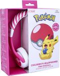 Dječje slušalice OTL Technologies - Pokemon Pokeball, ružičaste - 3t