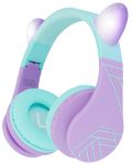 Dječje slušalice PowerLocus - P1 Ears, bežične, ljubičaste - 1t