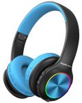Dječje slušalice PowerLocus - PLED, bežične, crno/plave - 1t