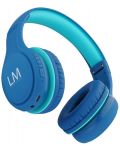 Dječje slušalice PowerLocus - Louise&Mann K1 Kids, bežične, plave - 4t