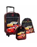 Dječji set Automobili 3 u 1 - kofer, mali ruksak i torba - 1t