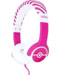 Dječje slušalice OTL Technologies - Pokemon Pokeball, ružičaste - 1t