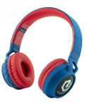 Dječje slušalice PowerLocus - Buddy, bežične, plave/crvene - 2t