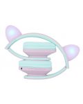 Dječje slušalice PowerLocus - P2,  Ears, bežične, ružičasto/zelene - 3t