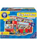 Dječja slagalica Orchard Toys – Veliki crveni autobus, 15 dijelova - 1t