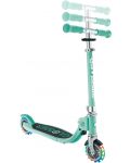 Dječji romobil Globber - Flow Foldable Junior Lights, mint - 3t