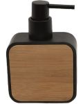 Dozator za tekući sapun Inter Ceramic - Ninel, crni/bambus - 1t