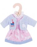 Odjeća za lutke Bigjigs - Ružičasta haljina s kardiganom, polarni medvjed, 25 cm - 1t