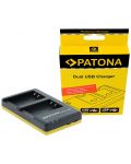 Dvostruki punjač Patona - za bateriju Canon LP-E17, crni/žuti - 2t