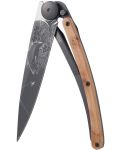 Džepni nož Deejo Juniper Wood - Trout, 37 g, crni - 1t