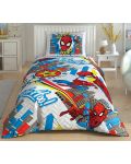 Posteljina za jednostruki krevet s poplunom TAC Licensed - Spiderman Hero - 1t