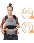 Ergonomski ruksak za bebe KinderKraft - Adoree, Sivi - 6t