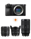 Fotoaparat Sony - Alpha A6700, Black + Objektiv Sony - E, 15mm, f/1.4 G + Objektiv Sony - E PZ, 10-20mm, f/4 G + Objektiv Sony - E, 70-350mm, f/4.5-6.3 G OSS - 1t