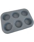 Kalup za pečenje 6 muffina  Morello - Gray, 26.5 х 18.5 cm, sivi - 1t