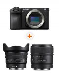 Fotoaparat Sony - Alpha A6700, Black + Objektiv Sony - E, 15mm, f/1.4 G + Objektiv Sony - E PZ, 10-20mm, f/4 G - 1t
