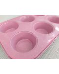 Kalup za pečenje 6 muffina Morello - Pink, 26.5 х 18.5 cm, ružičasti - 3t