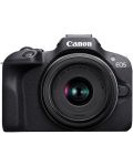 Fotoaparat Canon - EOS R100, RF-S 18-45mm, f/4.5-6.3 IS STM, Black - 1t