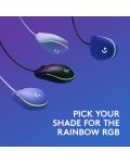 Gaming miš Logitech - G102 Lightsync, optički, RGB, ljubičasti - 8t