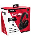 Gaming slušalice HyperX - Cloud III, PC/PS5/PS4/Switch, bežične, crne/crvene - 8t
