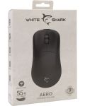 Gaming miš White Shark - AERO, optički, bežični, crni - 7t