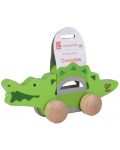 Drvena igračka na kotačima – Krokodil - 1t
