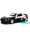 Set za igru Jada Toys - Ghost Spider s 1990 Mazda Miata, 1:32 - 2t