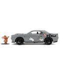 Set za igru Jada Toys - Tom and Jerry, Auto 2015 Dodge Challenger, 1:24 - 3t