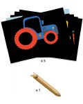 Set za igru Djeco - Karte za struganje vozila - 2t