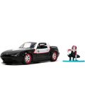 Set za igru Jada Toys - Ghost Spider s 1990 Mazda Miata, 1:32 - 4t